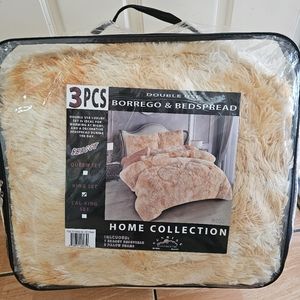 Borrego Shaggy Blanket 3 piece set